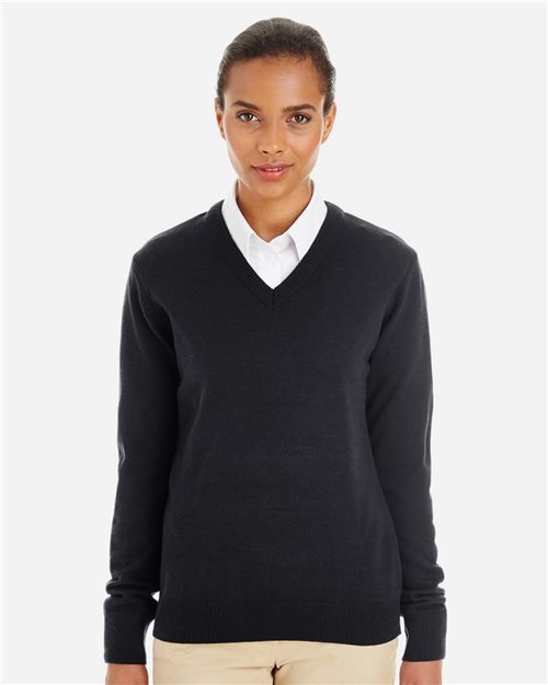 Harriton - Women's Pilbloc V-Neck Sweater - M420W - Image 3