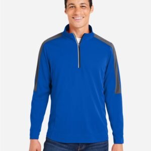CORE365 - Men's Market Snag Protect Mesh Colorblock Quarter-Zip Pullover - CE404