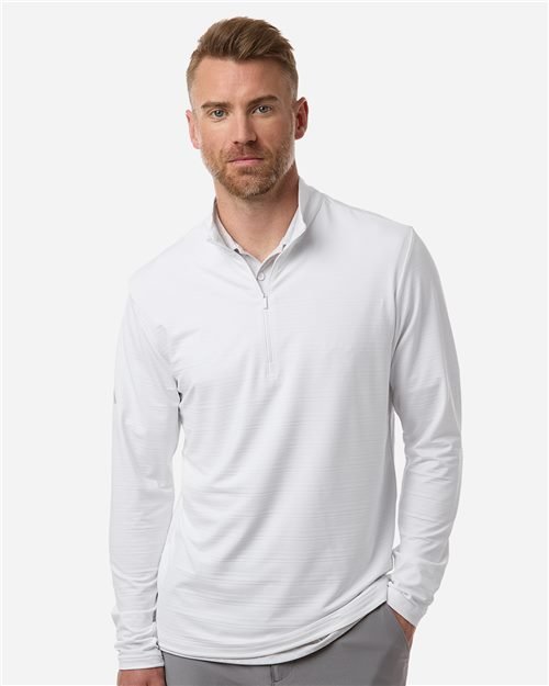 Adidas Men's Textured Stripe Quarter-Zip Pullover - A708 - Image 3