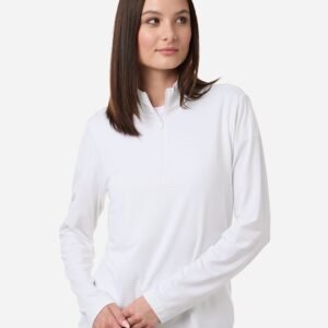 Adidas - Women's Textured Stripe Quarter-Zip Pullover - A709