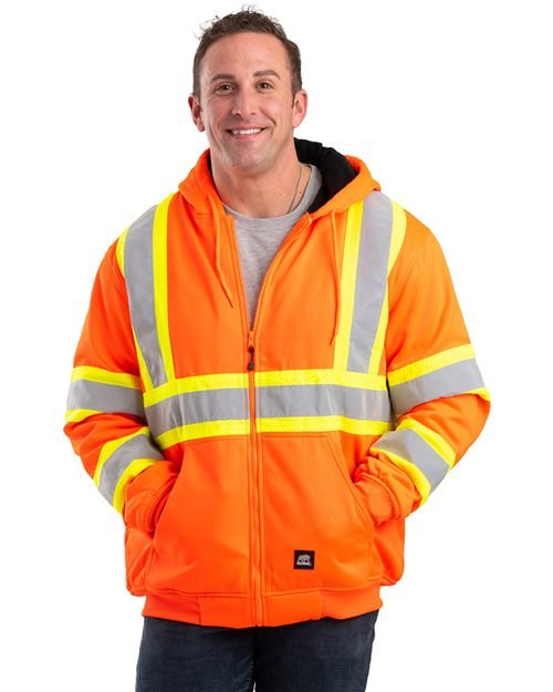 Berne Apparel - Safety Striped Therman Lined Sweatshirt - HVF024 - Image 2