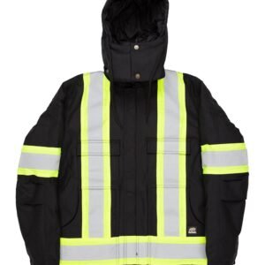 Berne Apparel Tall Safety Striped Arctic Insulated Chore Coat - HVNCH3T