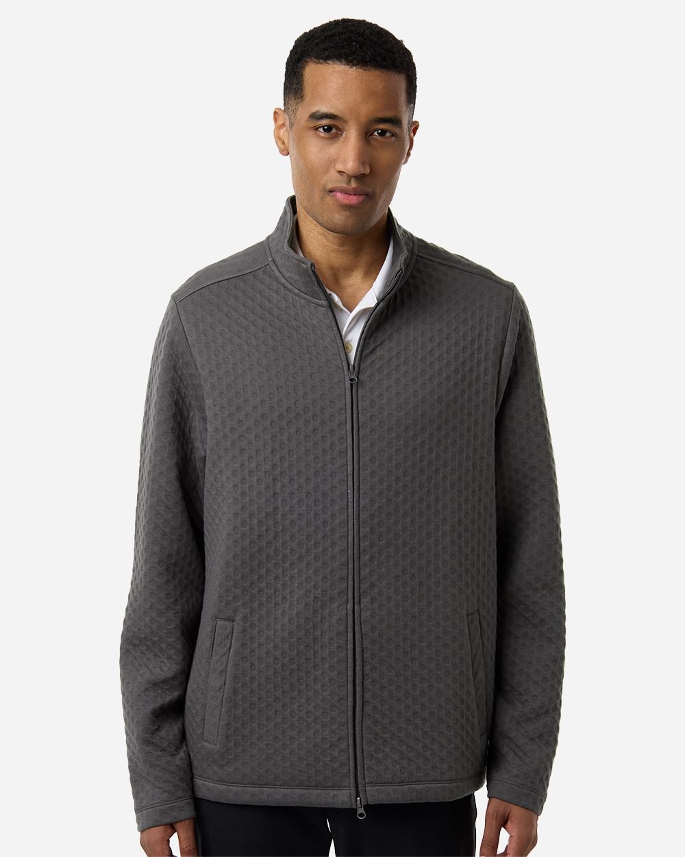 Devon & Jones Men's Berkeley Textured Full-Zip Jacket - DG740