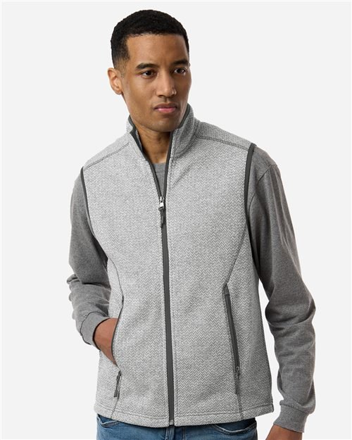 North End - Men's Jasper Jacquard Fleece Vest - NE731 - Image 3