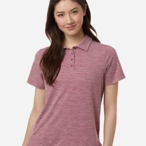 Team 365 Women's Relay Heathered Stripe Polo - TT125W