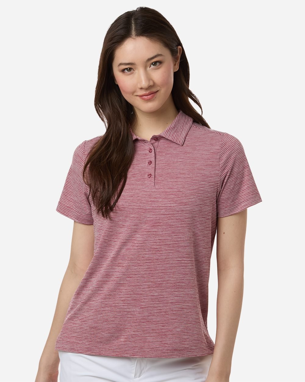 Team 365 Women's Relay Heathered Stripe Polo - TT125W