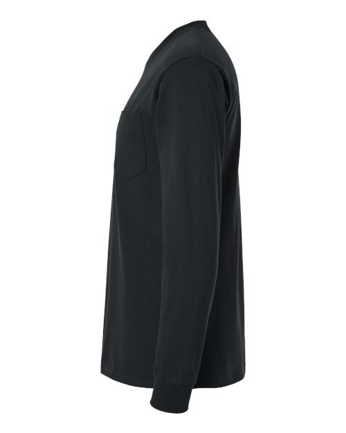 Gildan Unisex Ultra Cotton® Long Sleeve Pocket T-Shirt - 2410 - Image 5