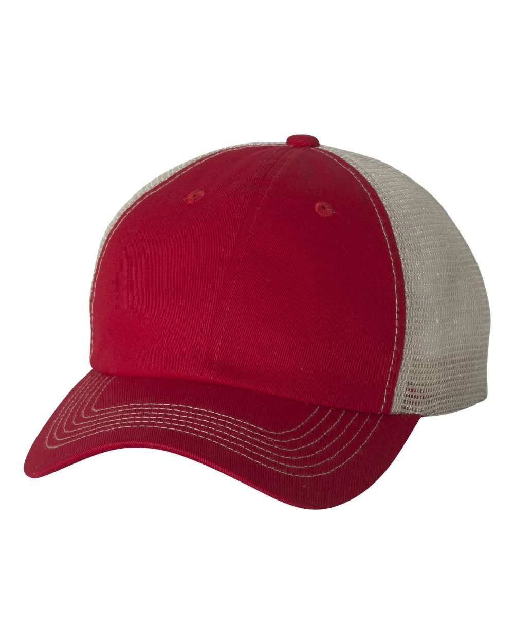 Valucap Contrast-Stitch Mesh-Back Cap - 3100