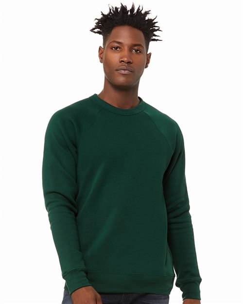 BELLA + CANVAS - Unisex Sponge Fleece Raglan Crewneck Sweatshirt - 3901 - Image 3