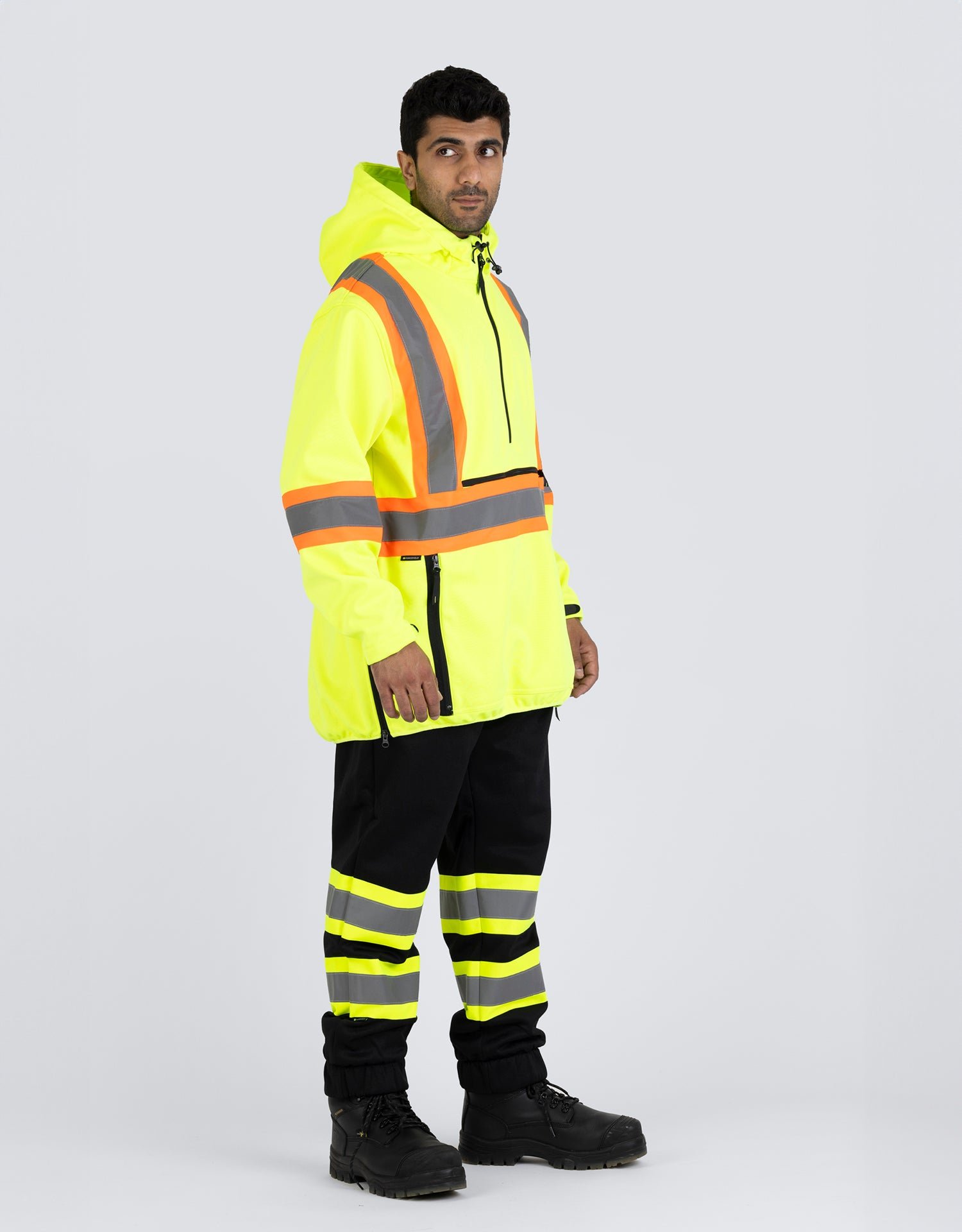 Forcefield Hi Vis Safety Anorak Pullover Softshell - Image 8