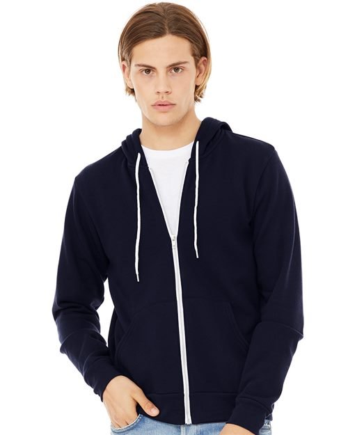 BELLA + CANVAS Unisex Sponge Fleece Full-Zip Hoodie Sweatshirt - 3739 - Image 3
