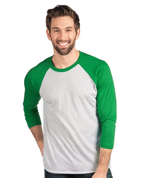 Next Level - Unisex Triblend Three-Quarter Raglan Tee - 6051 - Image 3