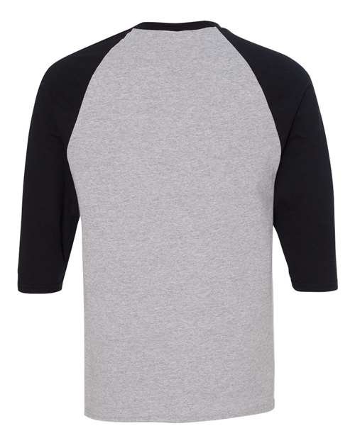Gildan Unisex Heavy Cotton™ Raglan Three-Quarter Sleeve T-Shirt - 5700 - Image 4