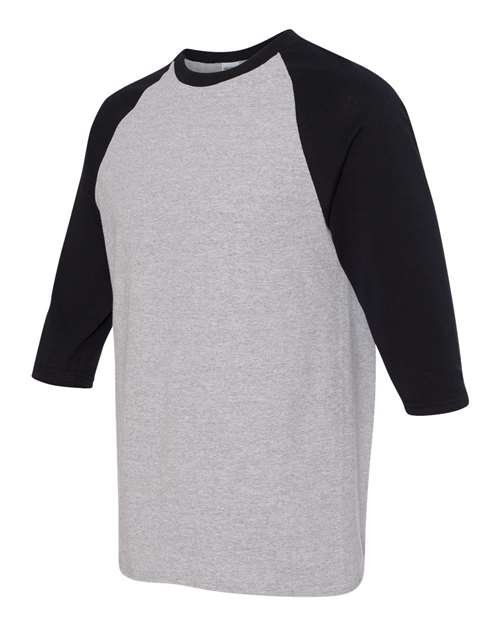 Gildan Unisex Heavy Cotton™ Raglan Three-Quarter Sleeve T-Shirt - 5700 - Image 5