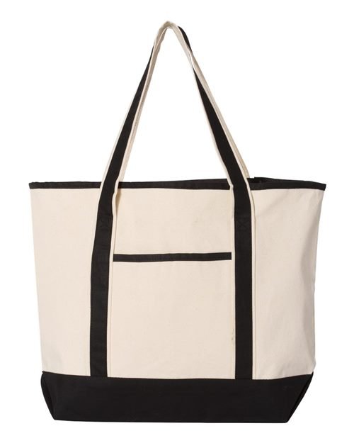 Q-Tees - 34.6L Large Canvas Deluxe Tote - Q1500 - Image 3