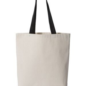 Q-Tees 11L Canvas Tote with Contrast-Color Handles - Q4400