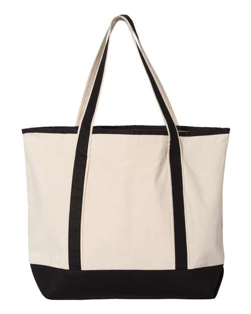 Q-Tees - 34.6L Large Canvas Deluxe Tote - Q1500 - Image 4