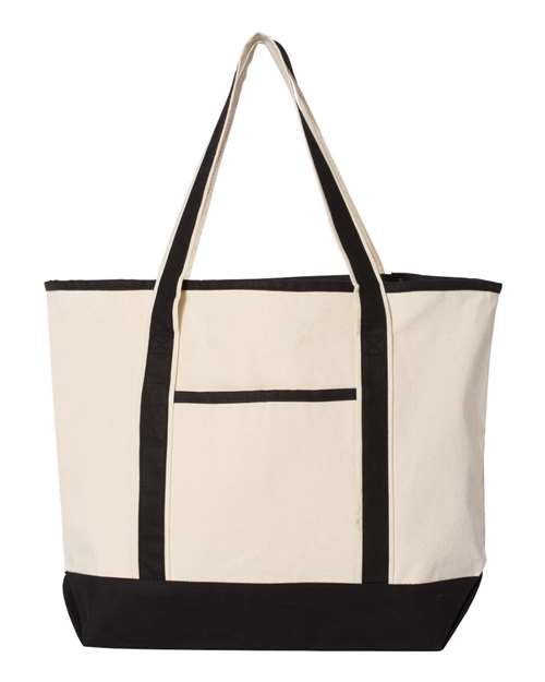 Q-Tees - 34.6L Large Canvas Deluxe Tote - Q1500 - Image 2