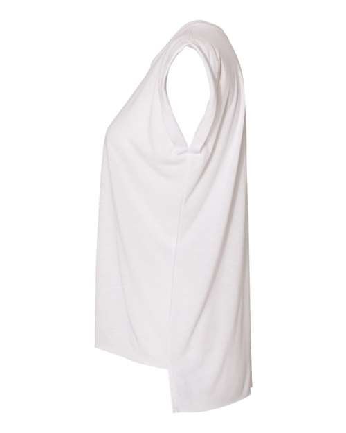 BELLA + CANVAS Women’s Flowy Rolled Cuffs Muscle Tee - 8804 - Image 8