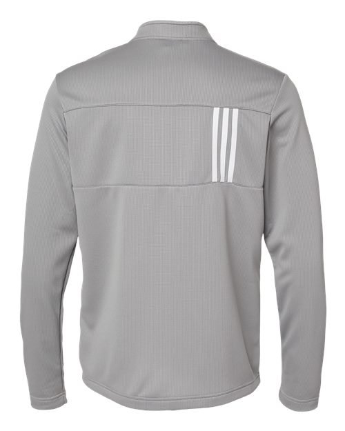 Adidas - Men's 3-Stripes Double-Knit Quarter-Zip Pullover - A482 - Image 10