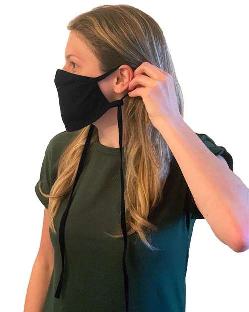 M&O 100% Cotton Antimicrobial Triple Layer Adjustable Mask - 1004 - Image 5