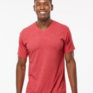 M&O Deluxe Blend V-Neck T-Shirt - 3543