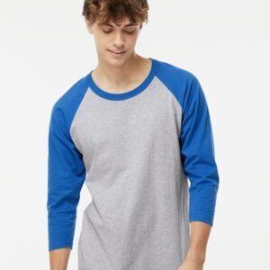 M&O Raglan Three-Quarter Sleeve Baseball T-Shirt - 5540