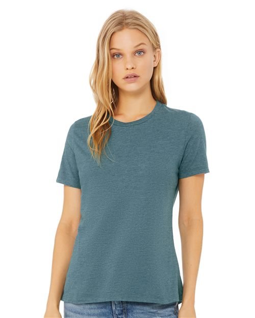 BELLA + CANVAS - Women’s Relaxed Fit Heather CVC Tee - 6400CVC - Image 3
