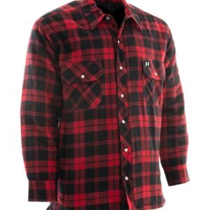 Forcefield Red Plaid Sherpa-lined Flannel Shirt Jacket