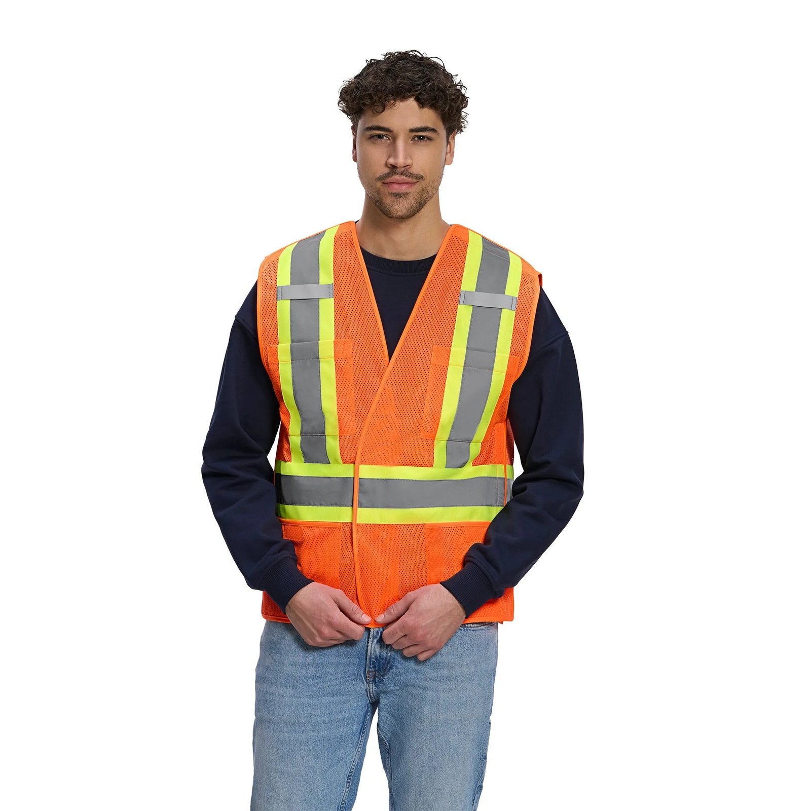 L01155 - Sentinel - Mesh Hi-Vis 5 Point Tear-away Vest - Dual Sized - Image 10