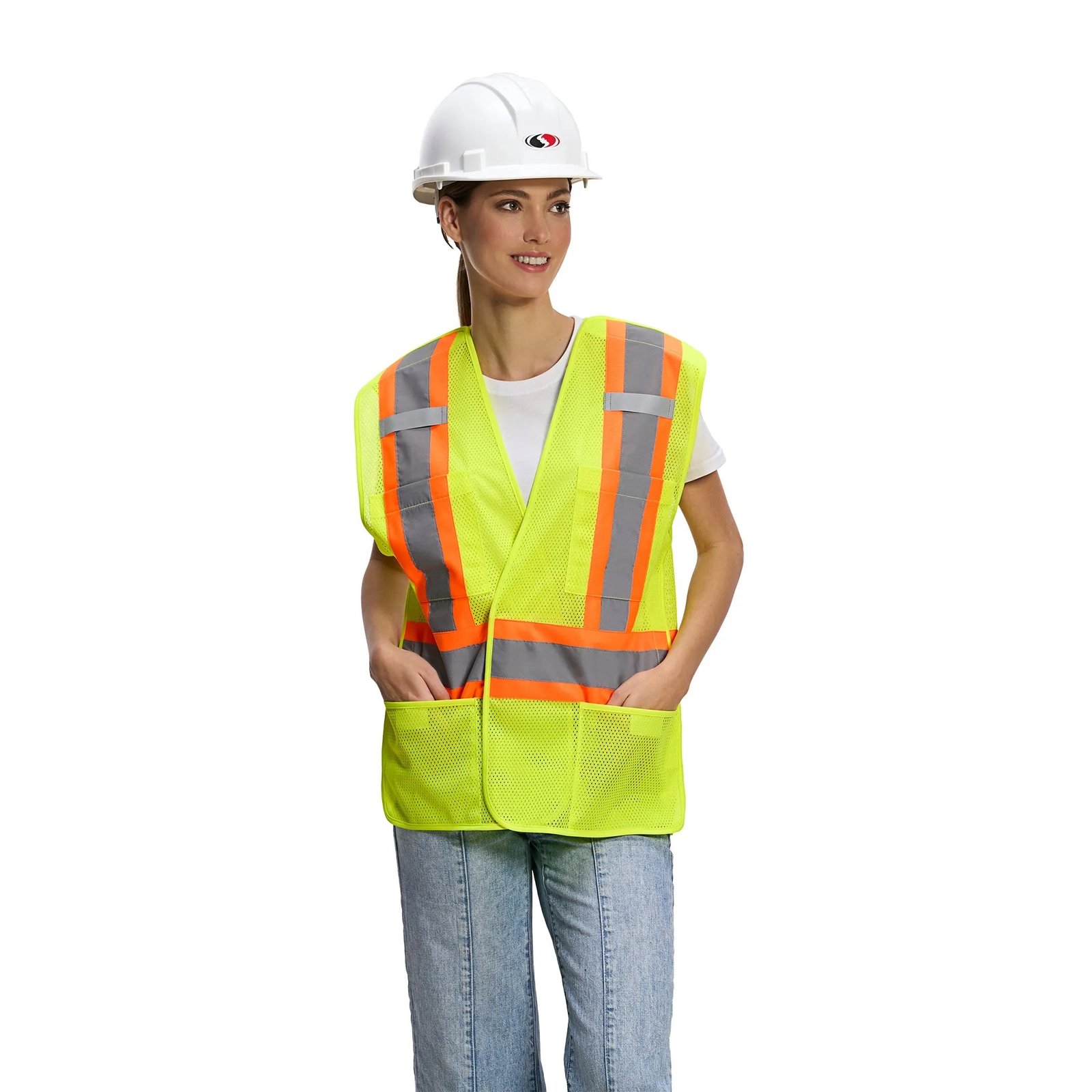 L01155 - Sentinel - Mesh Hi-Vis 5 Point Tear-away Vest - Dual Sized - Image 2