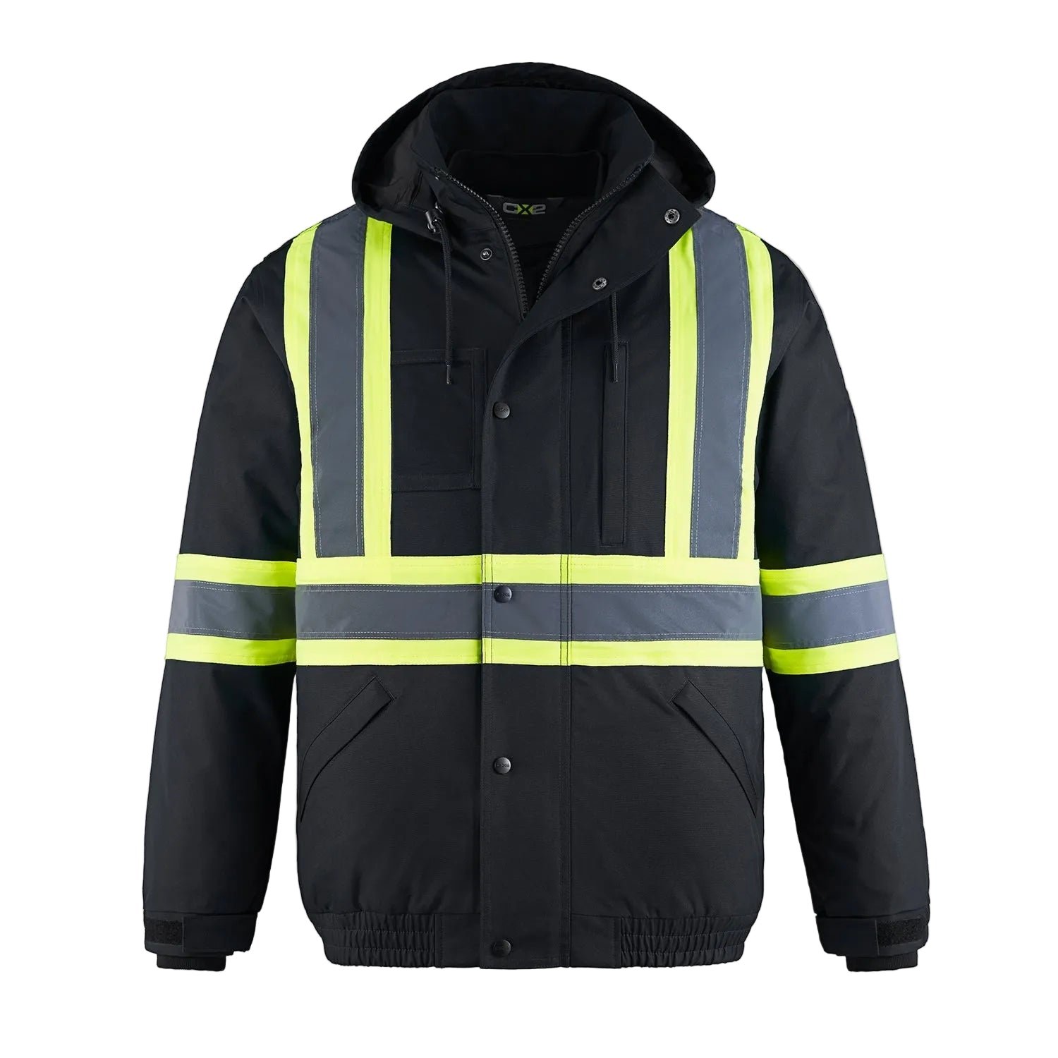 L01277 - Peterbuilt - Hi-Vis 3in1 Bomber Jacket w/ Detachable Hood