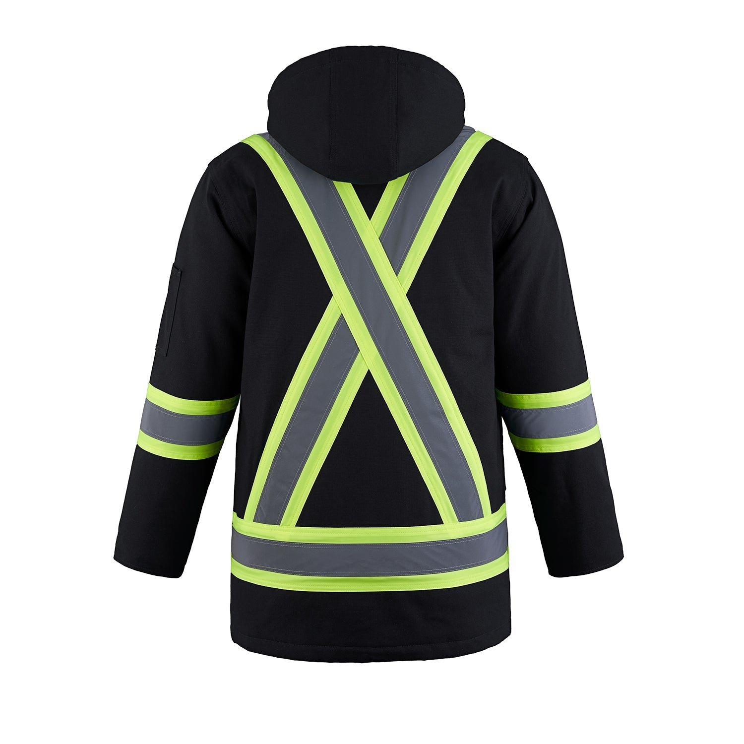 L01292 - Kingpin - Cotton Canvas Hi-Vis Insulated Parka w/ Detachable Hood - Image 2