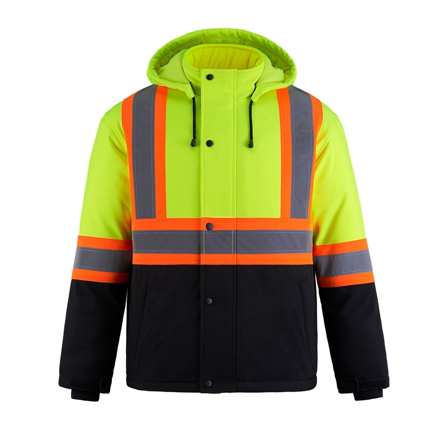 L01310 - Freightliner - Hi-Vis Insulated Softshell w/ Detachable Hood - Image 4