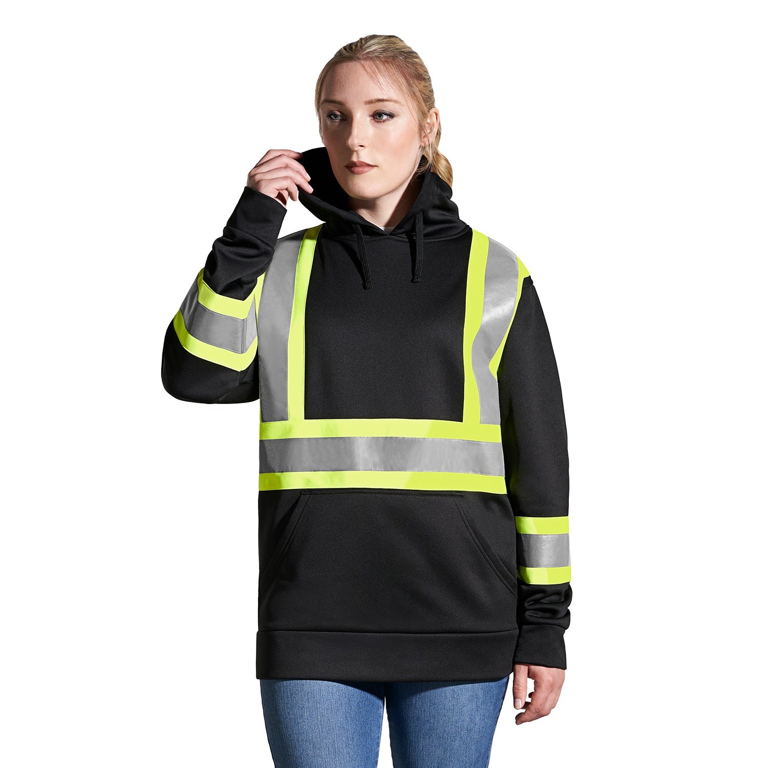 L01375 - Long Haul - Adult Hi-Vis Pullover Hooded Sweatshirt - Image 2