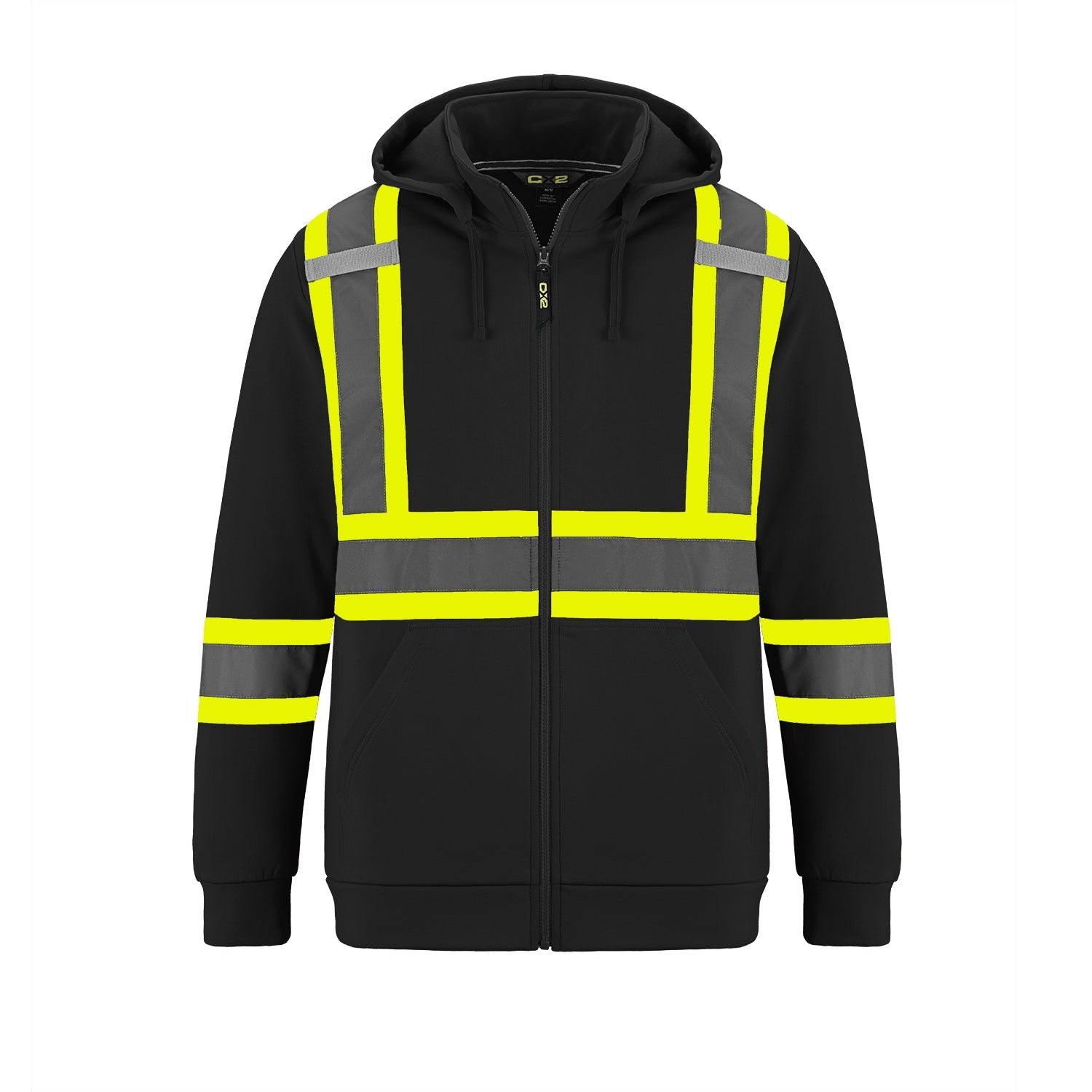 L01380 - Infinity - Hi-Vis Full Zip Hooded Sweatshirt w/ Detachable Hood