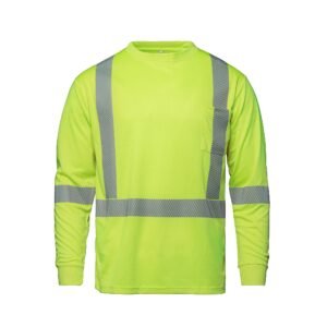 S05982 - VOLT - Long Sleeve Hi-VIS T-Shirt with Segmented Stripes