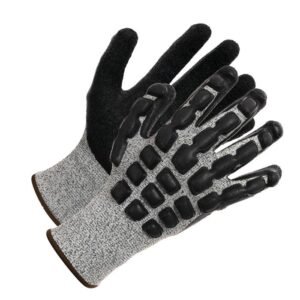Forcefield Backhand, Cut Resistant Gloves HPPE Composite Liner with Wrinkle Latex Coating.