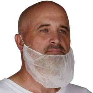Forcefield Beard Guard, White Polypropylene, 100 per bag