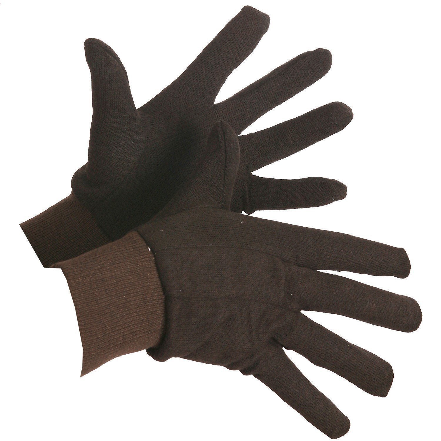 Forcefield Brown Jersey Cotton Knitwrist Work Gloves