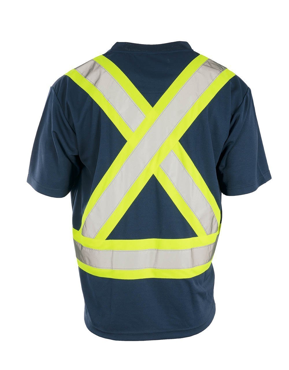 Forcefield Custom Printed Hi Vis V-Neck Short Sleeve Safety Tee Shirt - Image 4