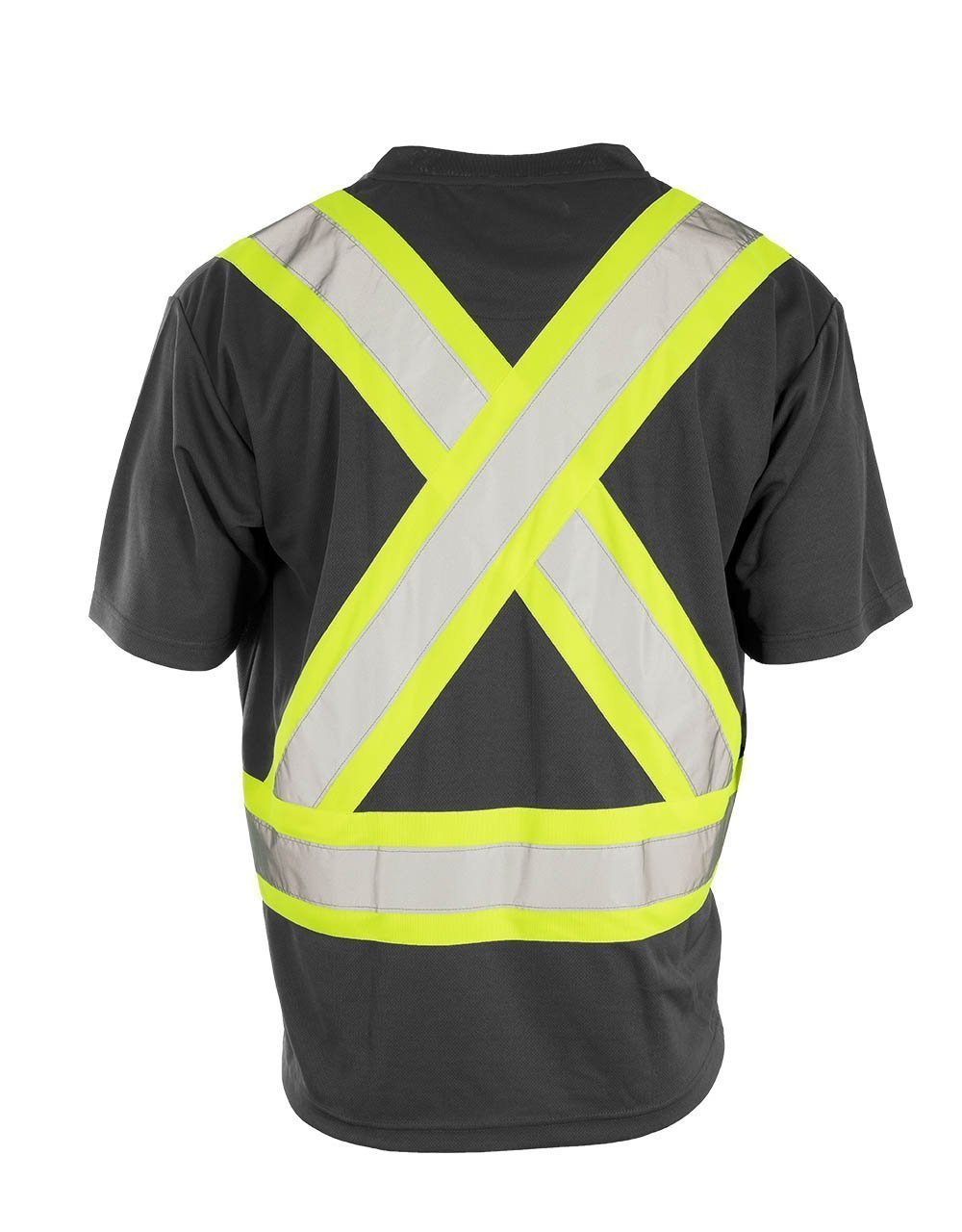 Forcefield Custom Printed Hi Vis V-Neck Short Sleeve Safety Tee Shirt - Image 6