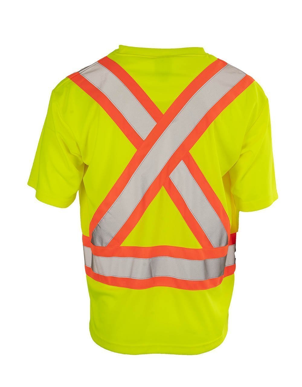 Forcefield Custom Printed Hi Vis V-Neck Short Sleeve Safety Tee Shirt - Image 8