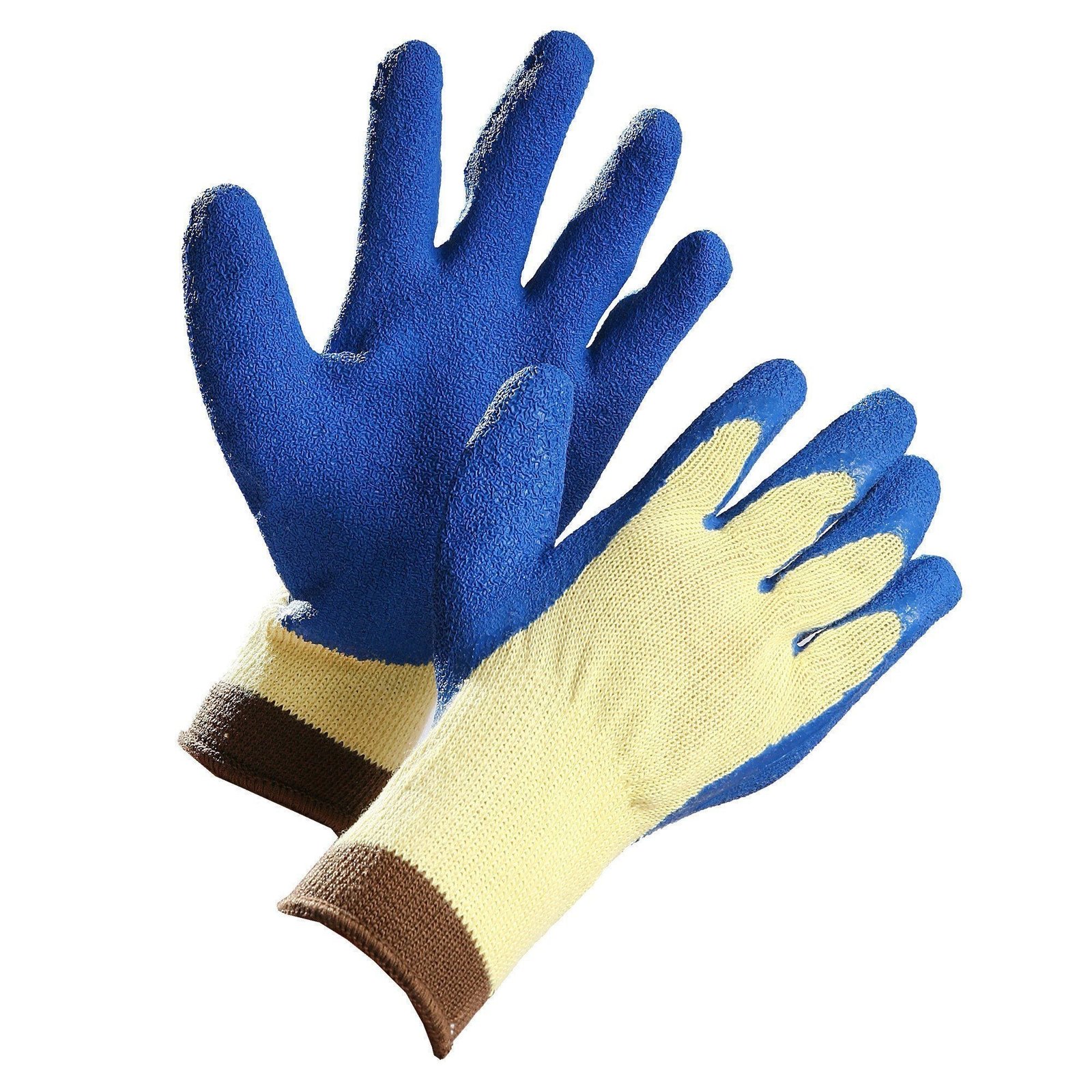 Forcefield Cut Resistant Glove, Aramid Fibre Palm Coated with Blue Crinkle Latex