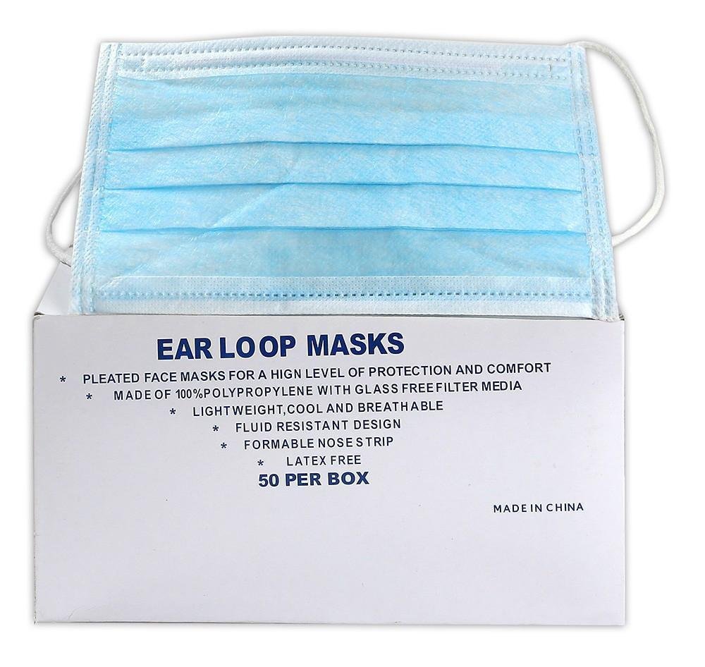 Forcefield Ear Loop Face Mask, 50 per box