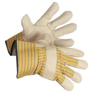 Forcefield Grain Leather Work Glove, Lined Palm