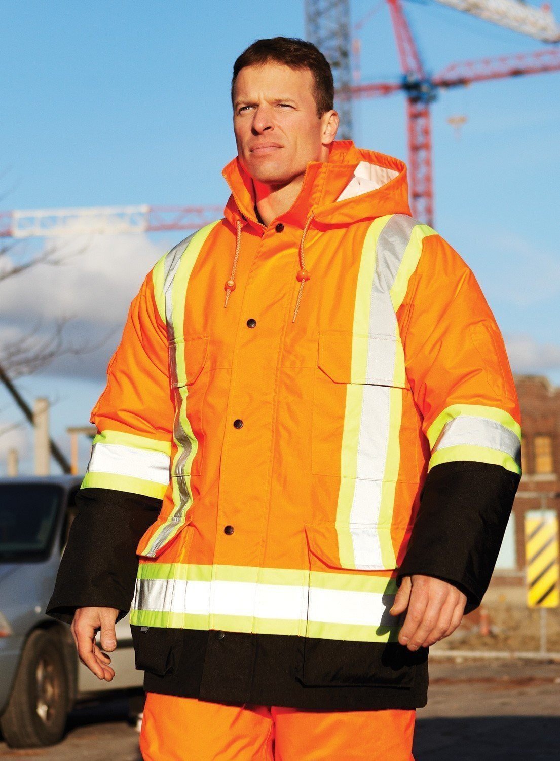 Forcefield Hi Vis Safety Winter Cargo Parka