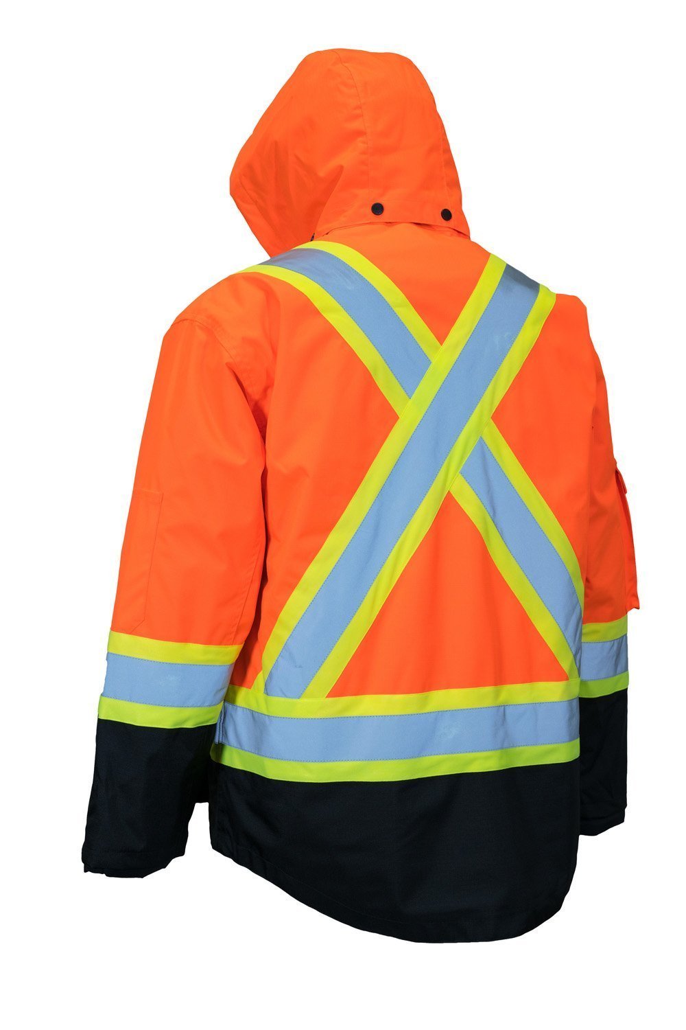 Forcefield Hi Vis Winter Safety Parka with Removable Down Insulated Nylon Puffer Jacket - Image 6