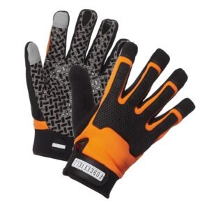 Forcefield "Sticky Glove" Silicone Tread Grip Mechanic's Glove with TPR Knuckle Bumper