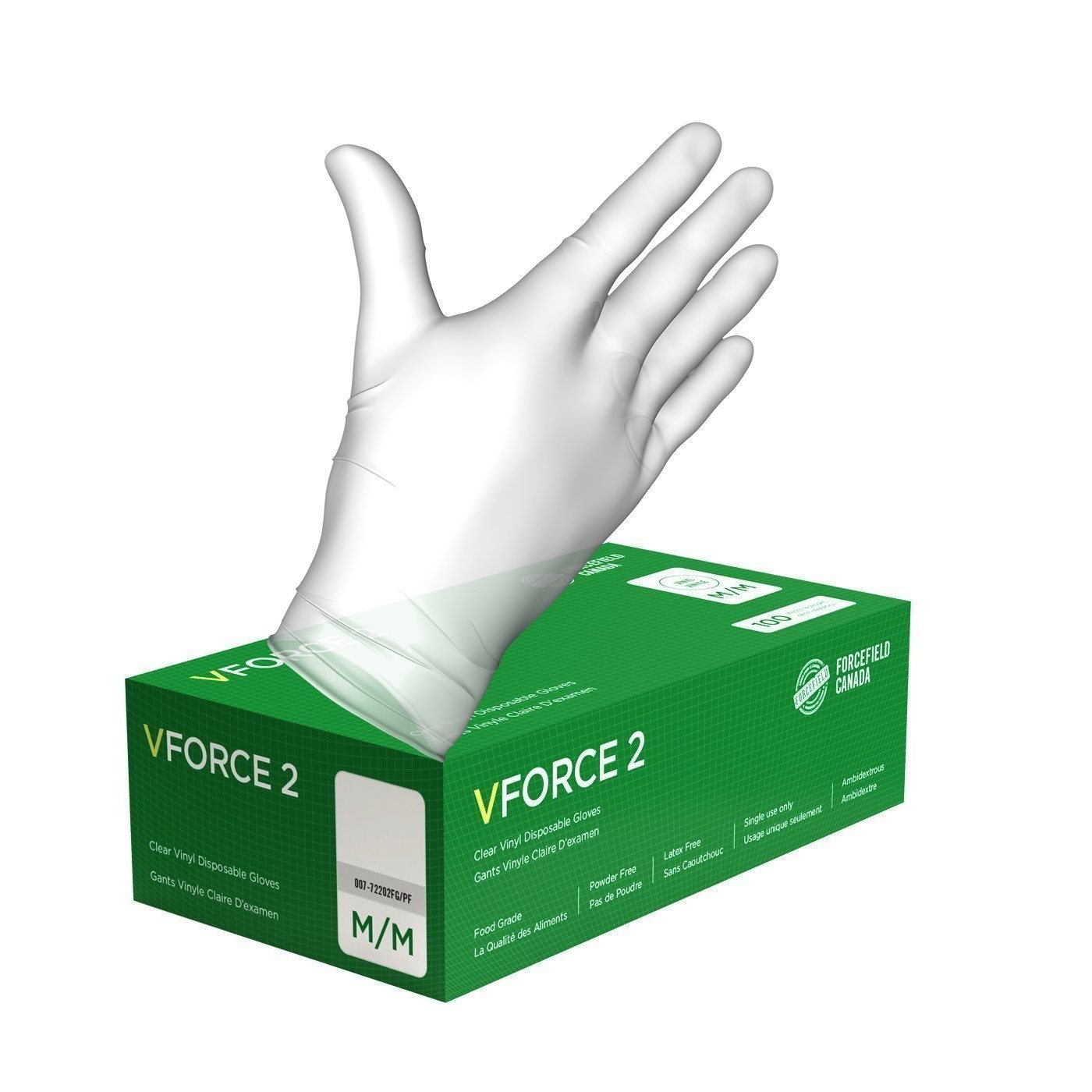Forcefield VForce 2 Vinyl Disposable Gloves (Case of 1000 Gloves)
